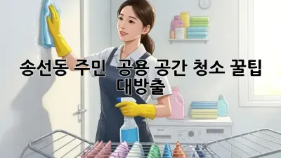 송선동 주민必見! ✨ 공용 공간 청소🧹 꿀팁 대방출